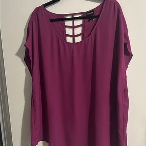 torrid Deep Magenta Ladder-Back Blouse